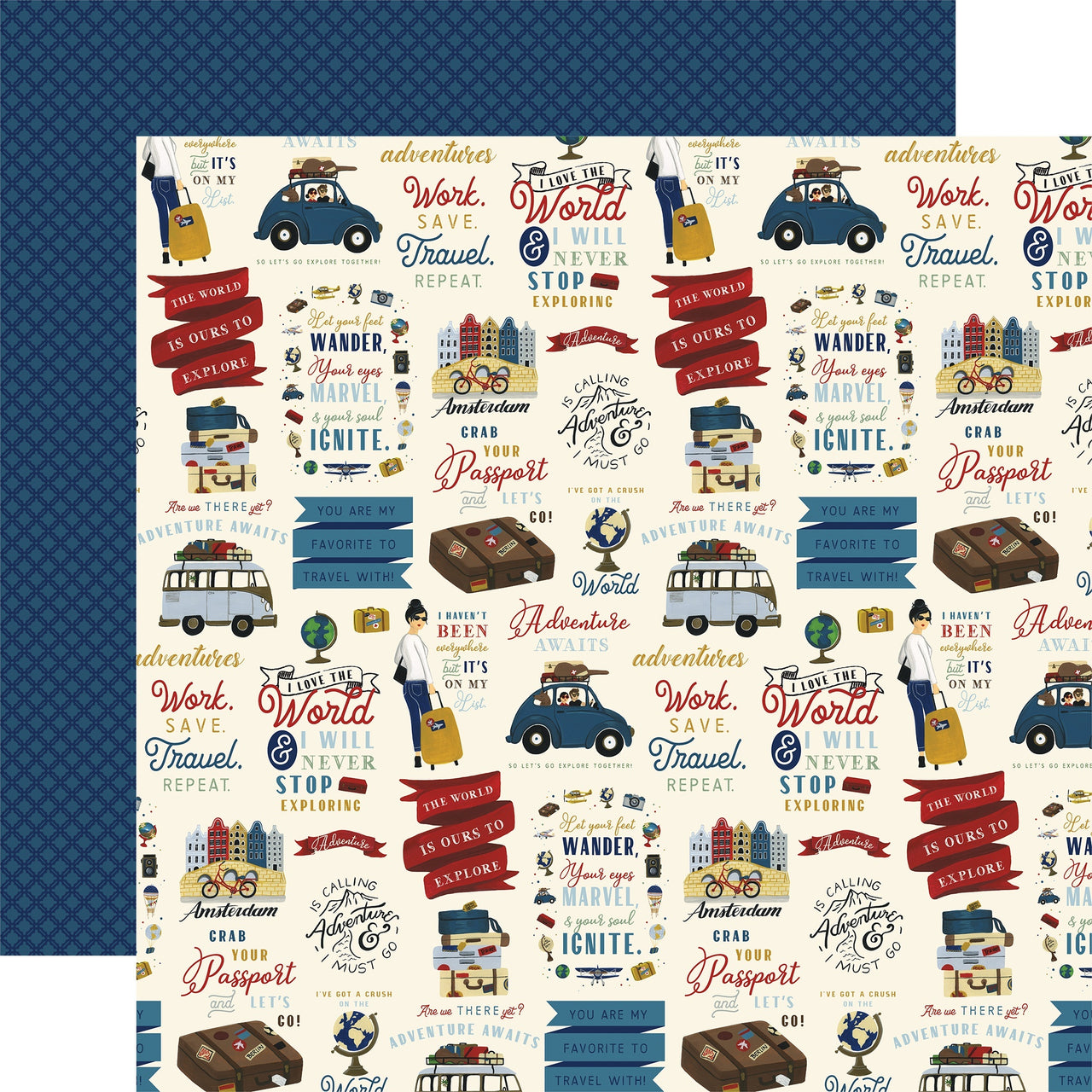 Echo Park Paper Scenic Route Double-Sided Cardstock 12"X12" 25/Pkg - Wander