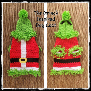 Grinch Inspired Dog Sweater