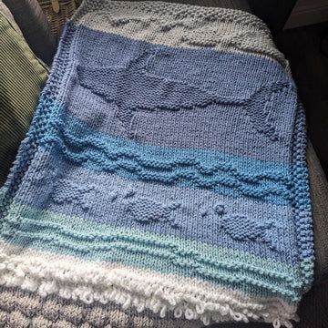 Sea Breeze Blanket | Knitting Pattern | Easy to Medium Difficulty | Instant Download | Perfect as a gift for a new baby | Chunky Knit