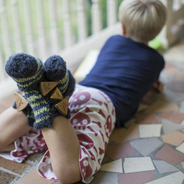 Buttoned Slipper Socks