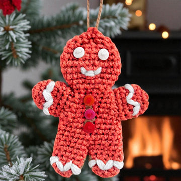 Gingerbread Ornament Crochet Pattern: DIY Christmas Tree Decor