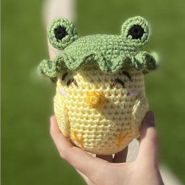 Chick With Frog Hat
