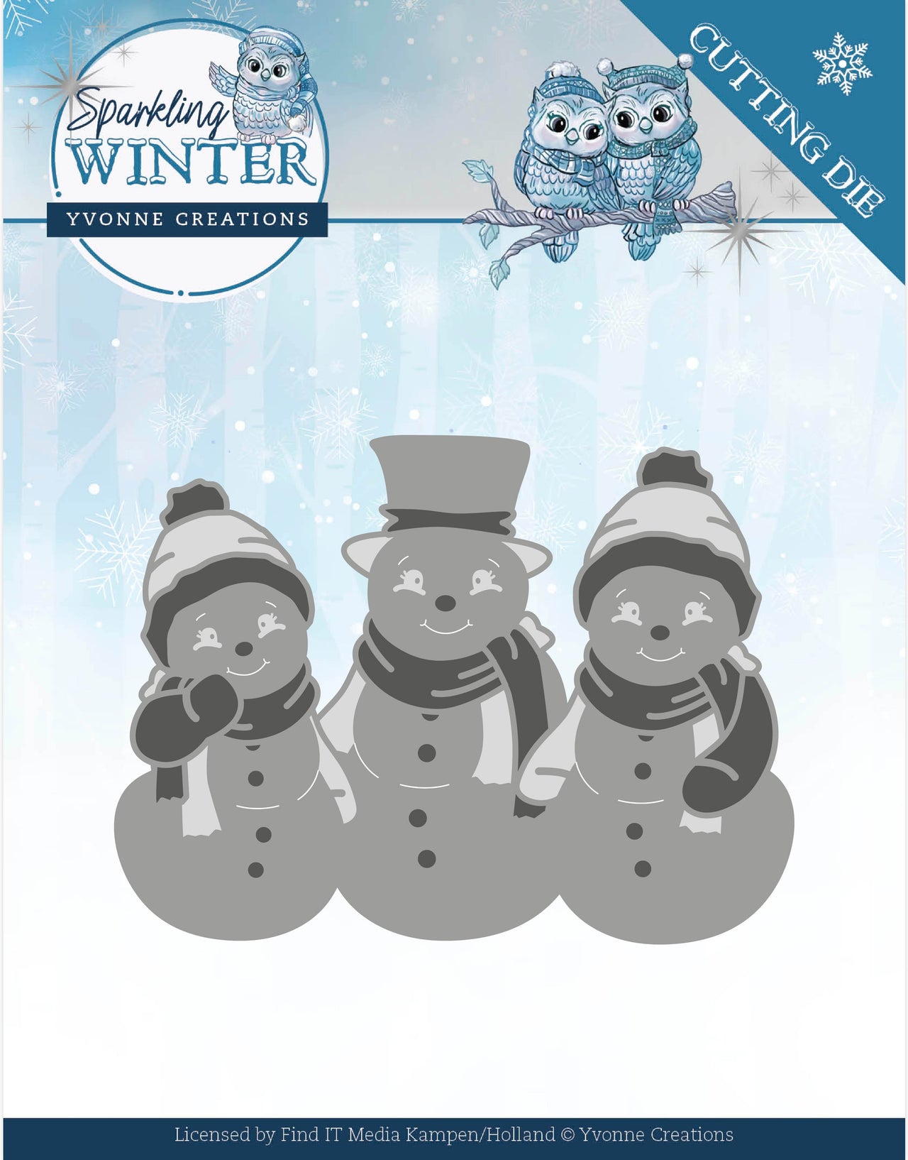 Find It Trading Yvonne Creations Die - Sparkling Snowmen, Sparkling Winter