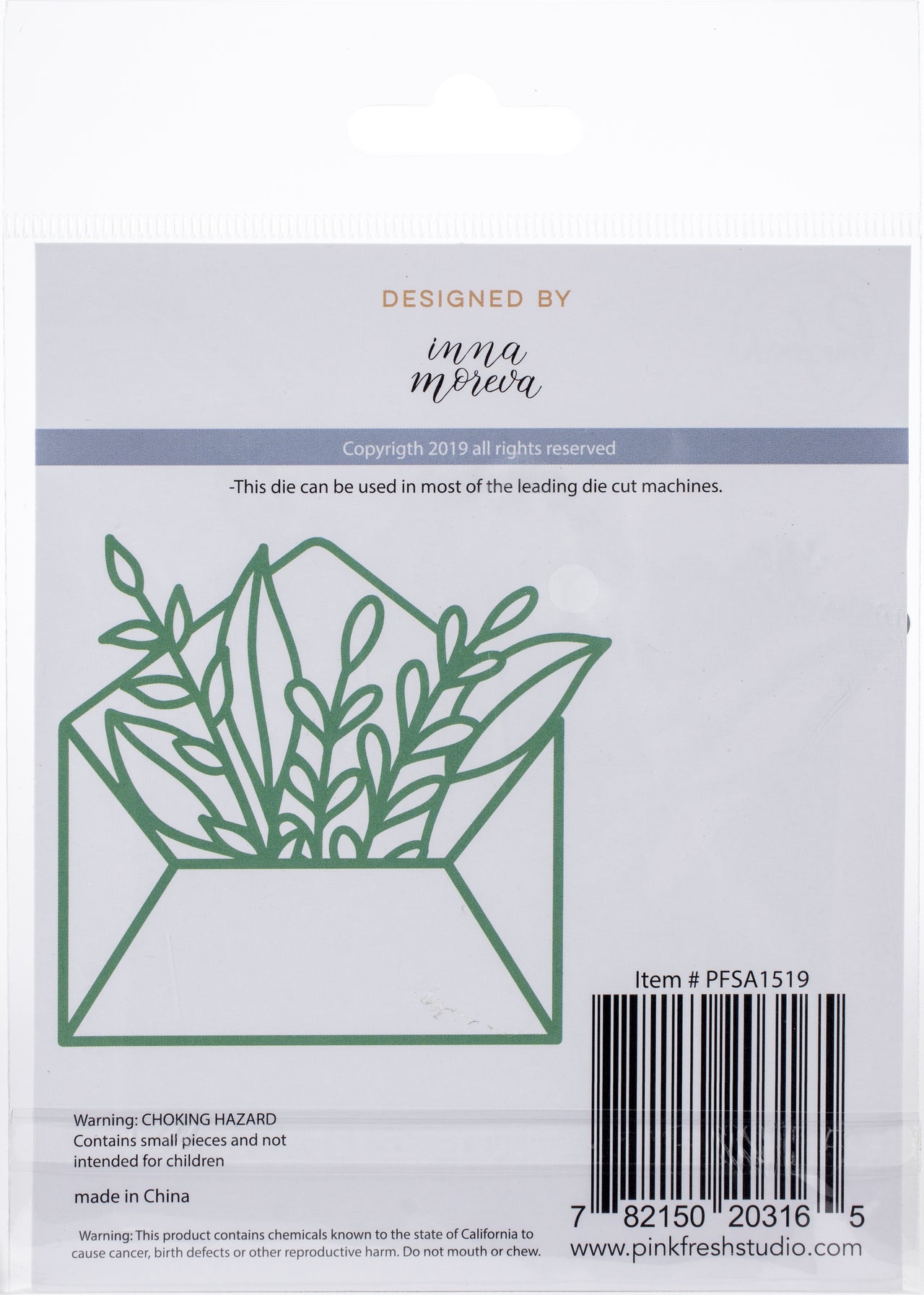 Pinkfresh Studio Die - Leafy Envelope