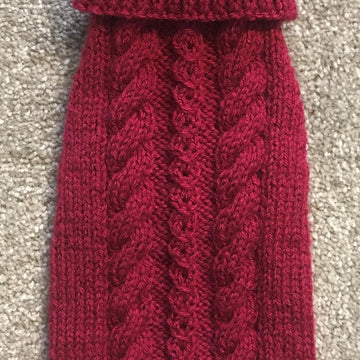 Fall Cabled Dog Sweater