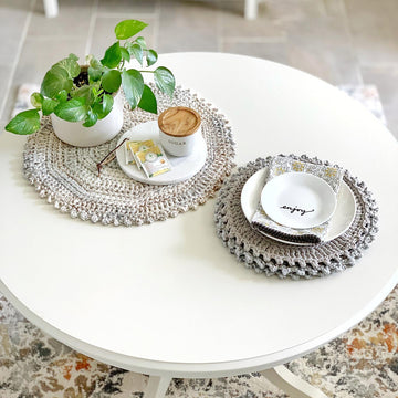 Picot Placemat & Doily Set 071