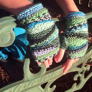 Salmon River Fingerless Gloves