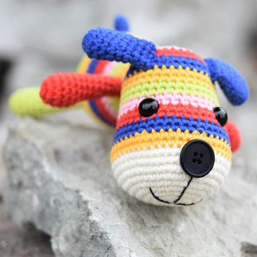 Stripy sock puppy