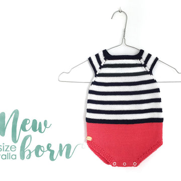 Size Newborn - Sailor Baby Romper