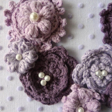 Purple and Lavender Puff Flower Necklace
