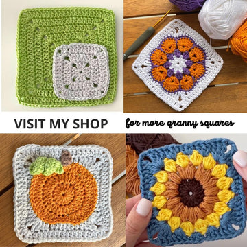Retro daisy granny square