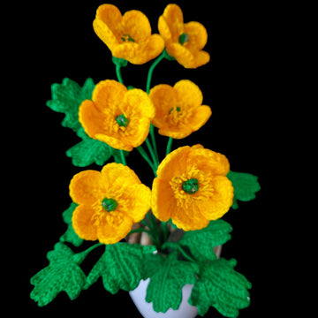 Crochet Buttercup flowers