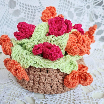 A Basket of Flower Coasters