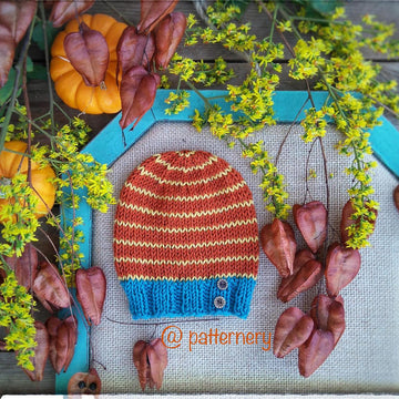 Golden Raintree striped beanie