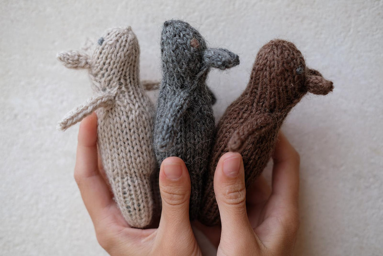 Hand-Knitted Petite Souris