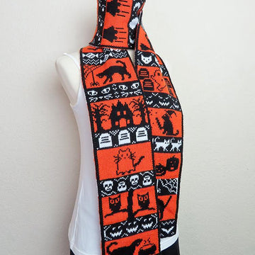 A Purrfect Scare Halloween Scarf