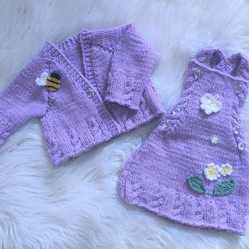 "Jayne" Aran Pinafore Set