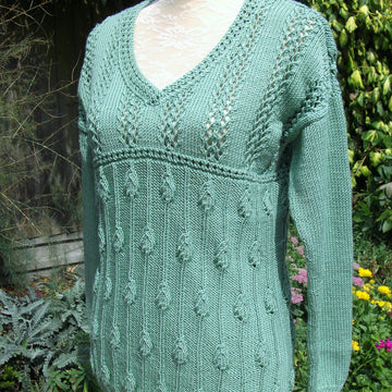 Summer Stunner - Leaf & Lace Sweater