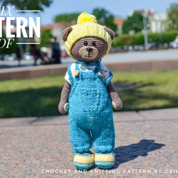 Barney bear amigurumi doll