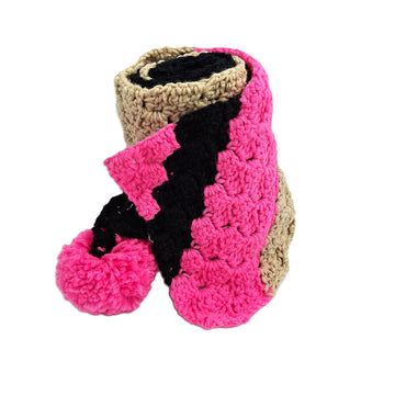Pink Black Beige Scarf C2C