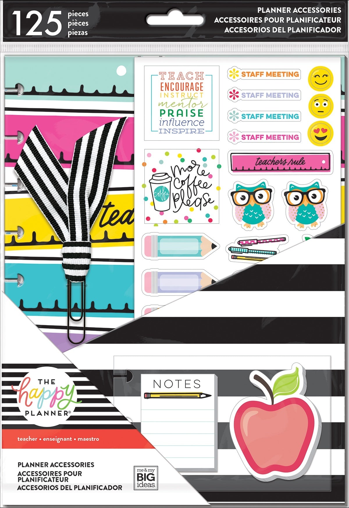 Happy Planner Medium Accessories 125/Pkg - Teacher