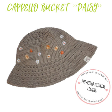 MODELLO UNCINETTO CAPPELLO BUCKET DAISY