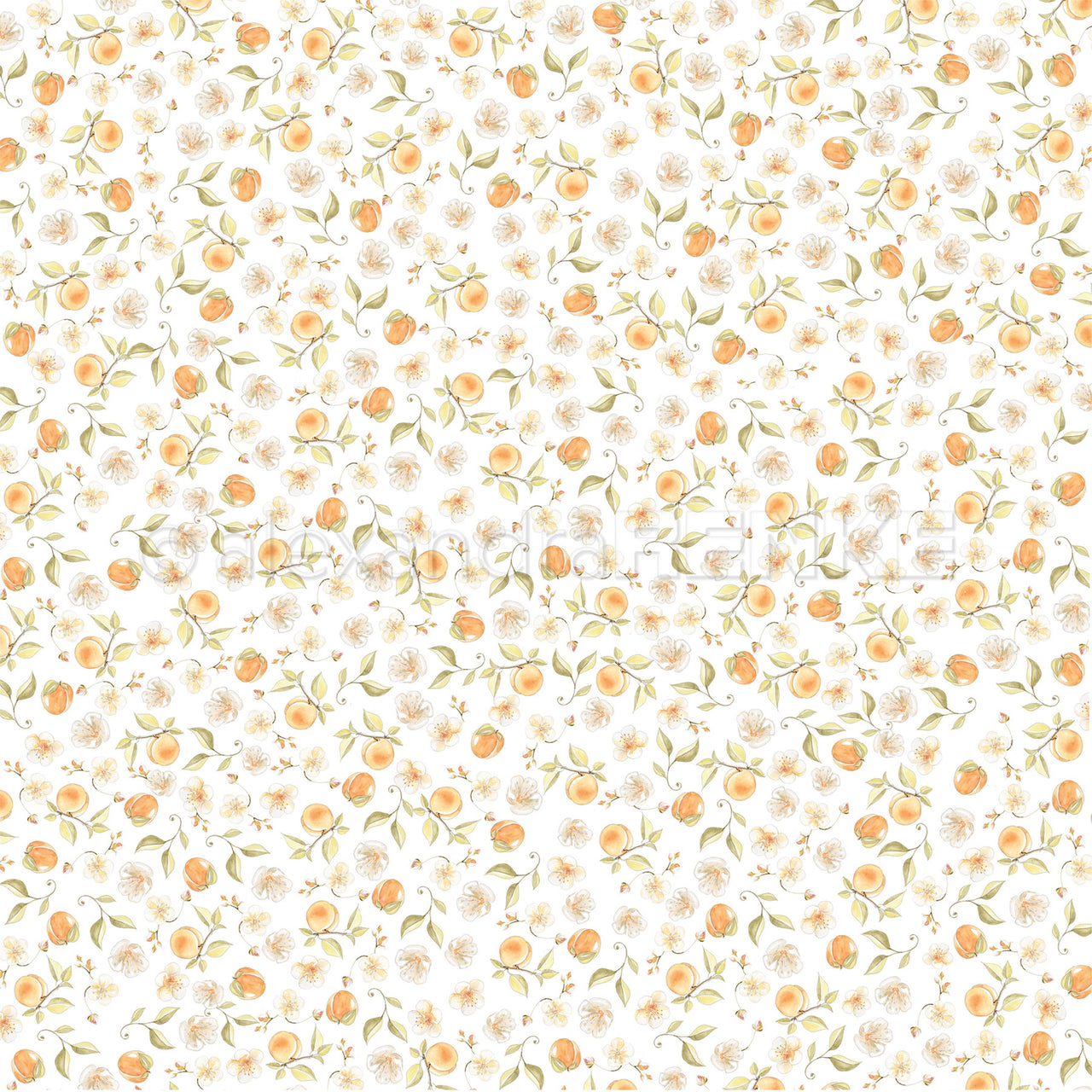 Alexandra Renke Marmalade Design Paper 12"X12" 25/Pkg - Apricot Garden