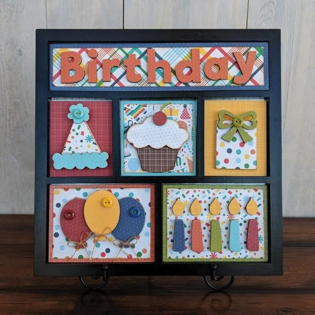 Foundations Decor Shadow Box Kit - Birthday