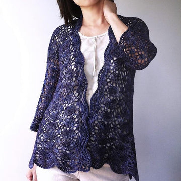 Ava - lacy shells cardigan