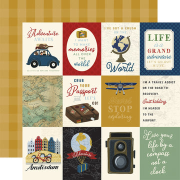 Echo Park Paper Scenic Route Double-Sided Cardstock 12"X12" 25/Pkg - 3"X4" Journaling Cards