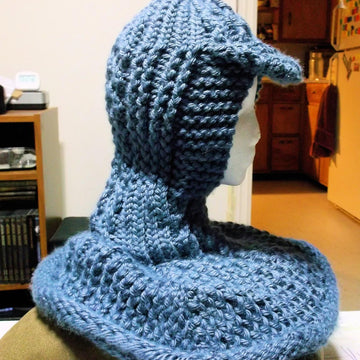 Cabled Hooded Cowl