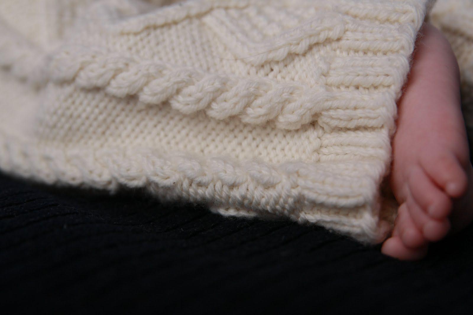 Baby Aran Bodysuit, Hat & Booties