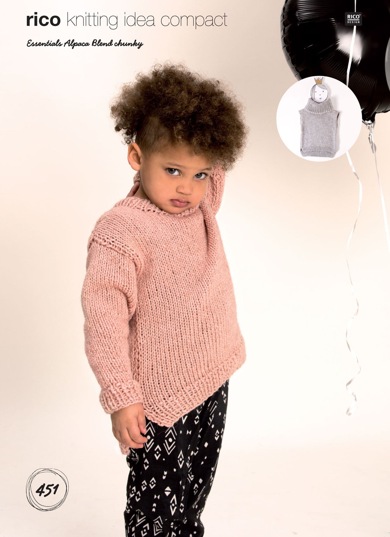 Sweater and Slipover in Rico Essentials Alpaca Blend Chunky - 451 - Leaflet