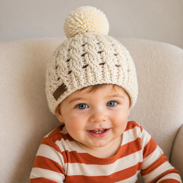 Caleb Cabled Baby Toddler and Kids Hat
