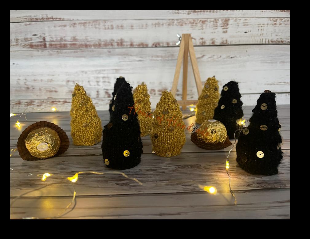 Christmas Tree Ferrero Rocher Cover Knitting Pattern