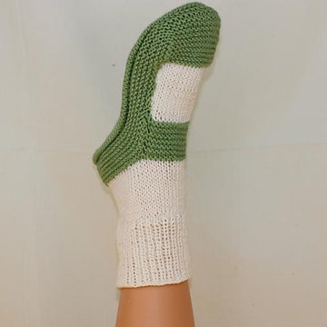 Adult Rib Cuff Sock Slippers