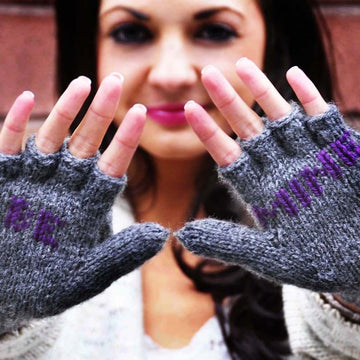 Be My Valentine Flirty Fingerless Gloves with Vday Messages