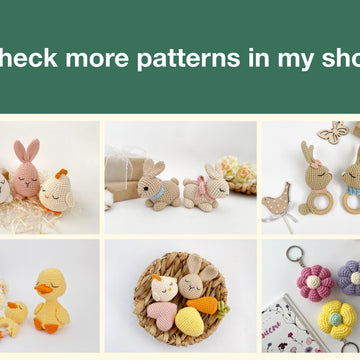 Crochet Easter eggs animal plush amigurumi pattern Crochet bunny plush, chicken, sheep Easter decorations