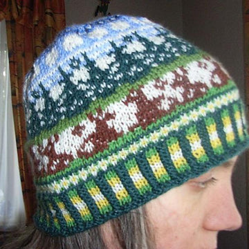 Roe deers in the grass beanie