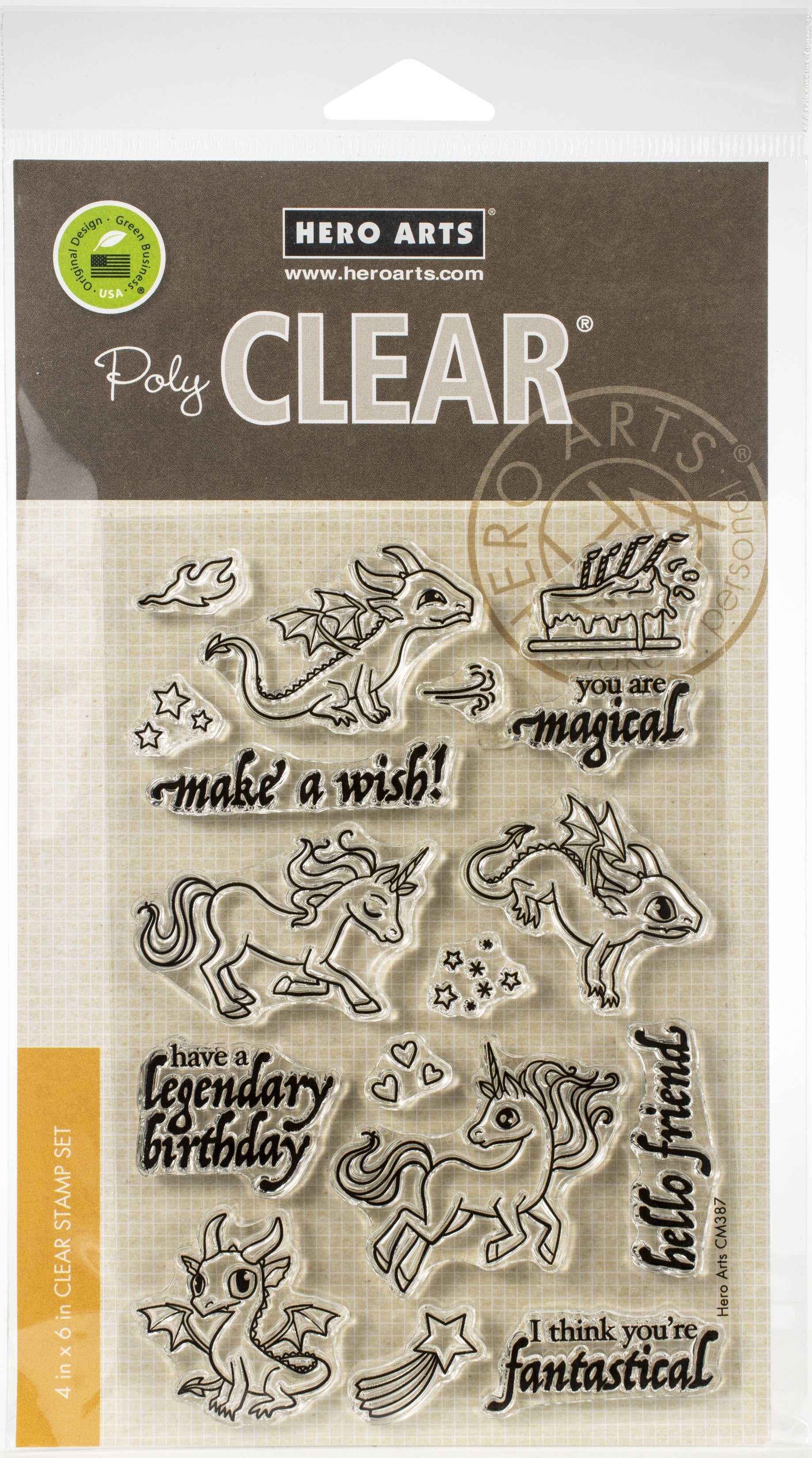 Hero Arts Clear Stamps 4"X6" - Dragons & Unicorns
