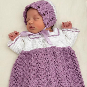 Chain Shell Matinee Jacket Crochet Pattern 455