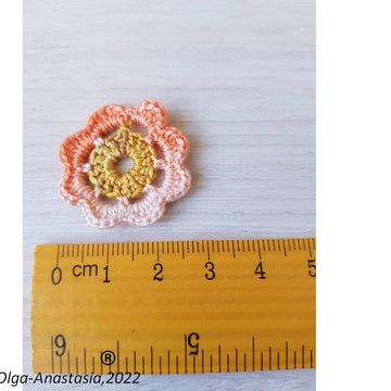 Medium crochet flower for autumn decor