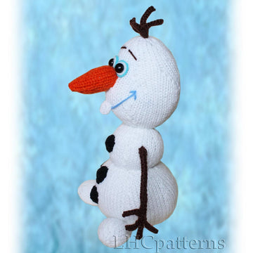 Olaf Snowman Knitting PATTERN, Frozen Inspired Knitted Snowman