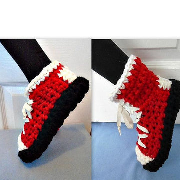 922- Red Crochet Sneakers