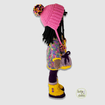 15 inch crochet doll pattern PDF, Small amigurumi doll, Xyla