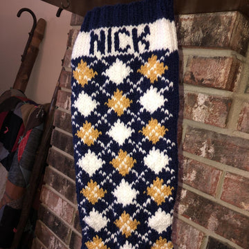 Argyle Blue Stocking