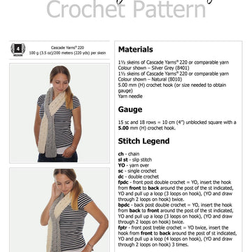 Cabled Keyhole Scarf