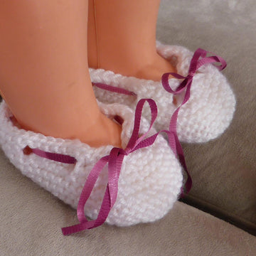 Olivia - Garter stitch baby shoes