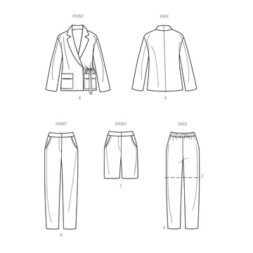 Simplicity Misses' Jacket, Pants and Shorts by Mimi G Style S9714 - Sewing Pattern