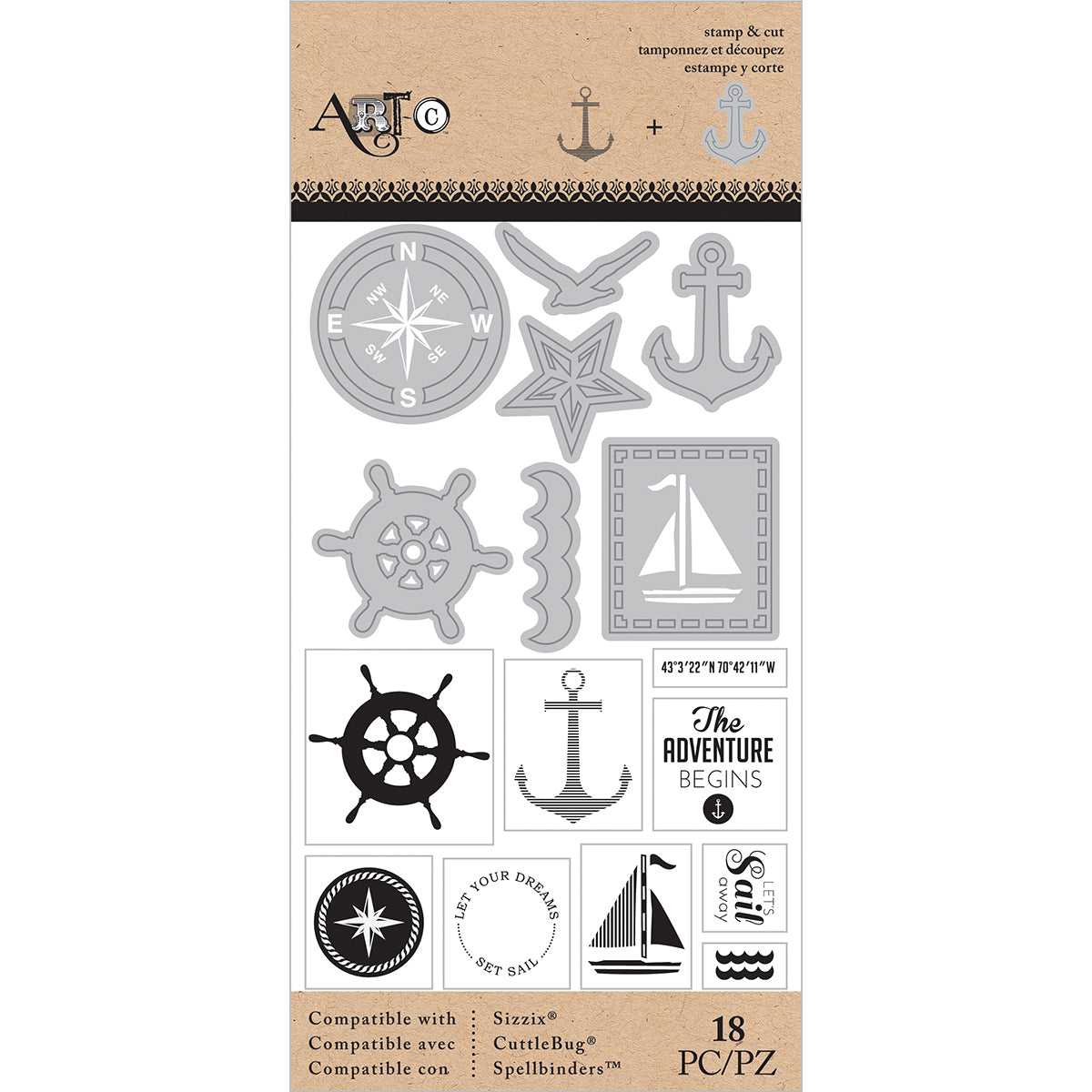Momenta Art-C Stamp & Die Set - Nautical